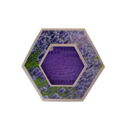 Jabón lavanda y miel hexagonal 100gr